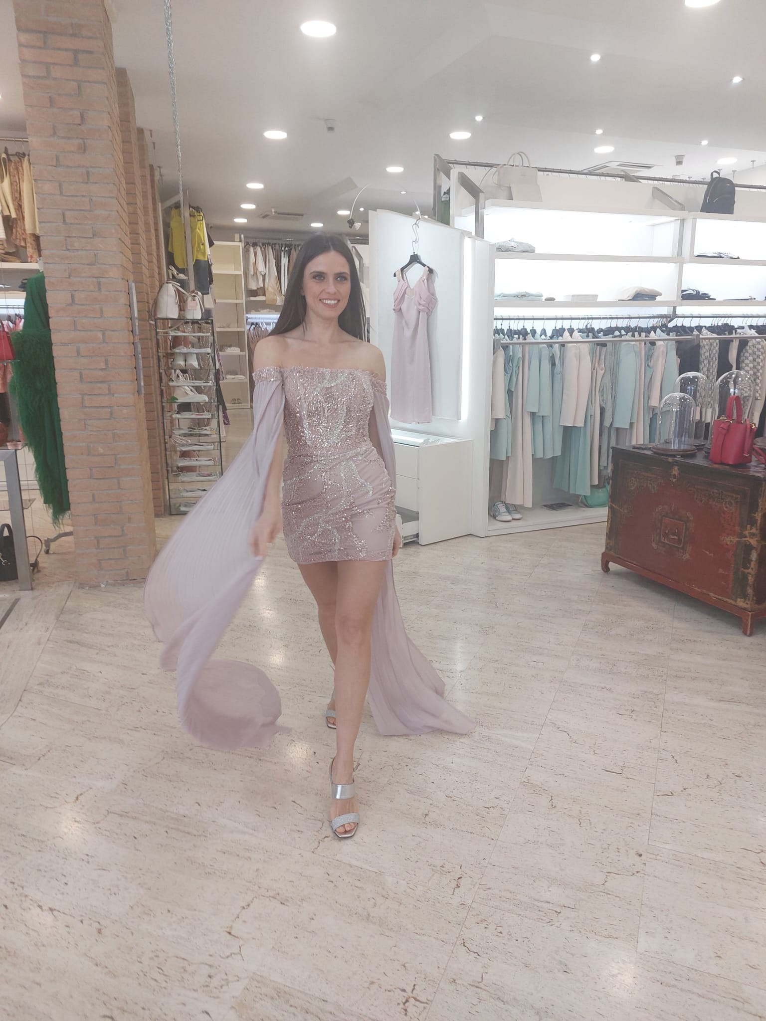 Abito in chiffon corto deals